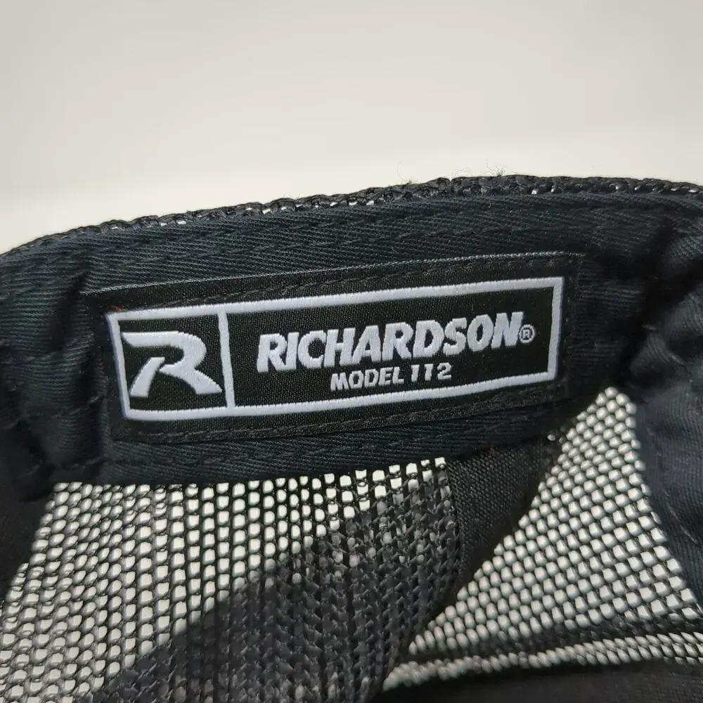 Richardson Trucker Hat Black One Size Ira's Madras OR Embroidered Adjustable